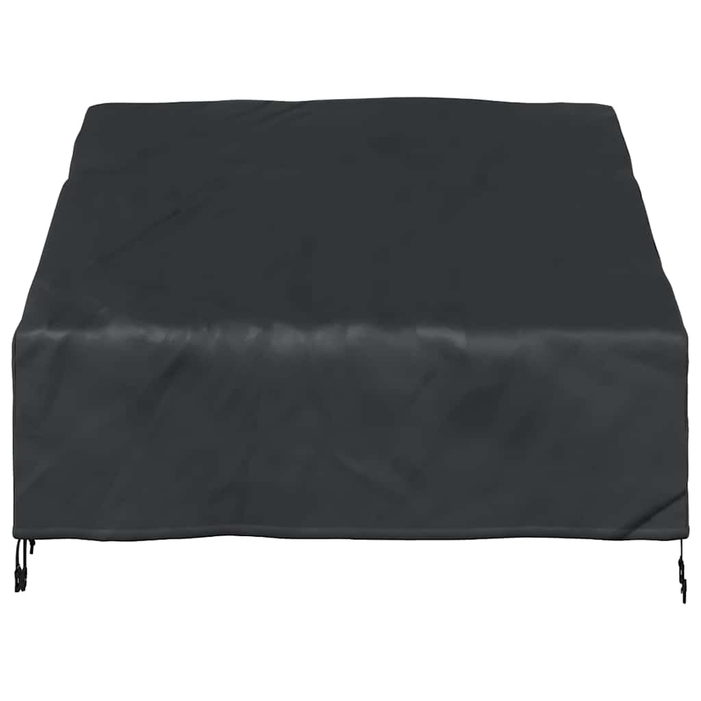 Garden Bench Cover Black 130 x 95 x 40 / 80 cm 600D fabric